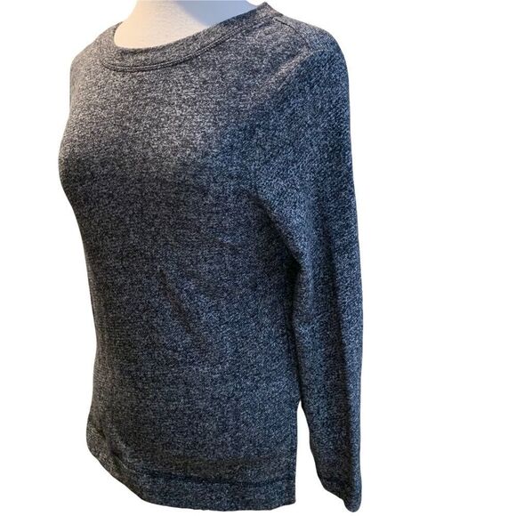 H&M Sweater Long Sleeve Gray & Black Cotton/Polyester Scoop-neck size Small - Picture 2 of 7